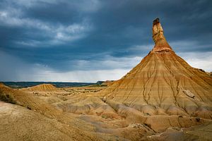 Castildetierra-Felsformation im Gebiet Bardenas Blanca des Naturparks Bardenas Reales