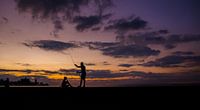 Malecon - Havana - Cuba - zonsondergang - aan het vissen