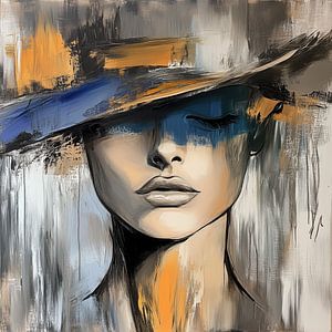 Femme avec chapeau
