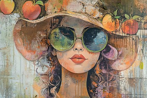 Lunettes de soleil d'été sur Peintures accrocheuses