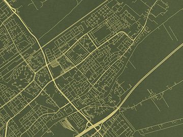 Kaart van Leidschendam in Groen Goud van Map Art Studio