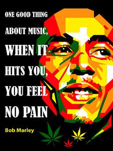 Pop Art Bob Marley von Doesburg Design