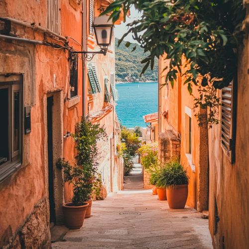 Bunte Gasse Meer