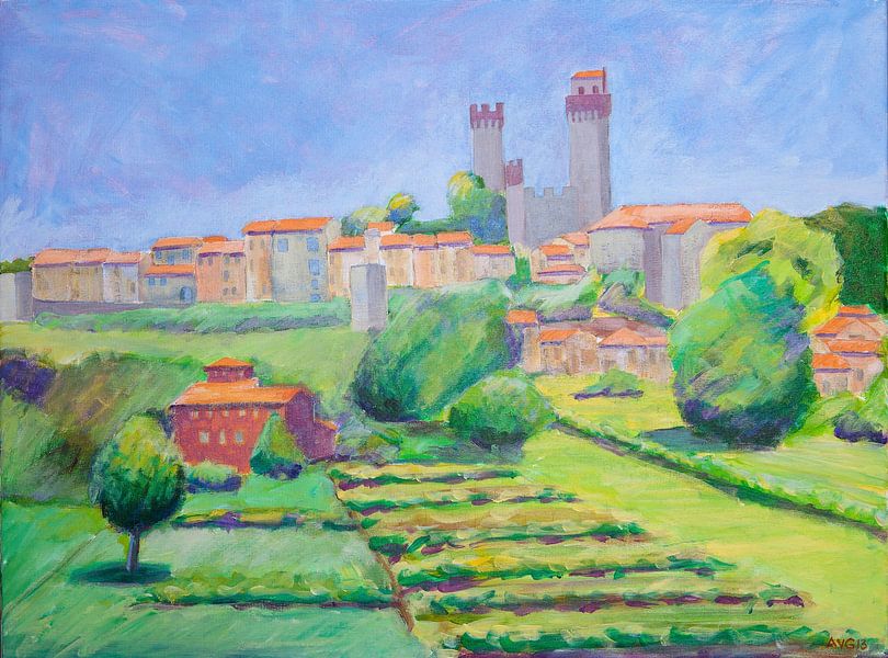 Nozzano Toscane Italy van Antonie van Gelder Beeldend kunstenaar