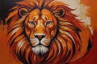 Majestueuze Leeuw in Vurige Kleuren van Art & Soul Creations thumbnail