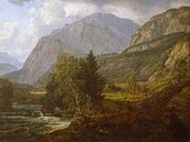 Blick auf Fortundalen, Johan Christian Dahl von Meisterhafte Meister Miniaturansicht