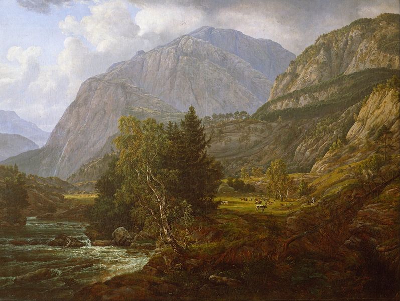 Vue de Fortundalen, Johan Christian Dahl par Des maîtres magistraux