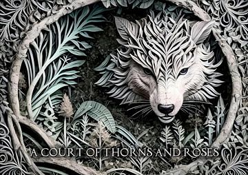 Wolf of Thorns | ACOTAR fanart with TEXT by TrishaVDesigns