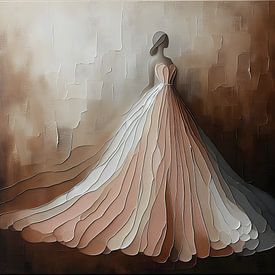 Stille in zartem Rosa von FoXo Art