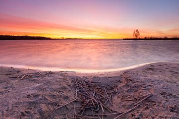 Sunrise at Zuidlaardermeer lake by Ron Buist