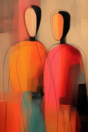 Des figures puissantes dans l'art abstrait sur Wall Wonder