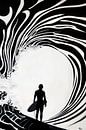 Surfer in the water by Poster Art Shop thumbnail