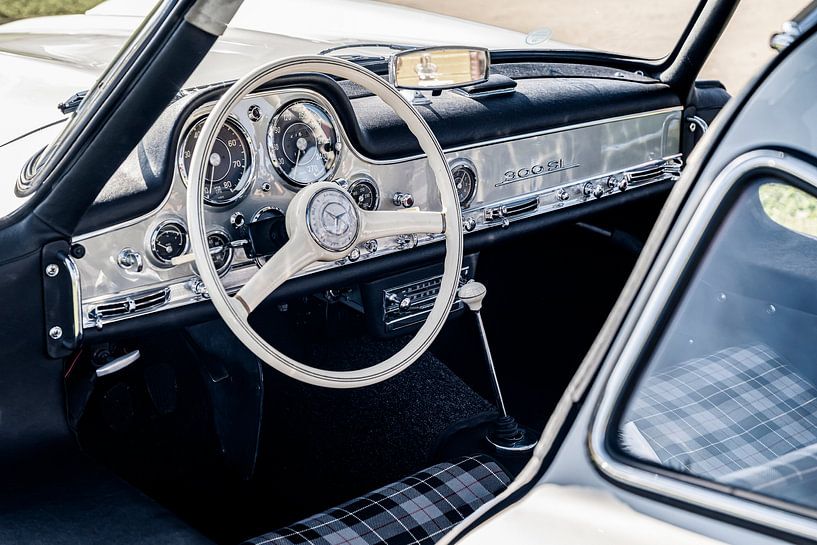 Mercedes-Benz 300 SL Flügeltürer Oldtimer-Interieur von Sjoerd van der Wal Fotografie