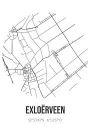 Exloërveen (Drenthe) | Map | Black and white by Prints of Place