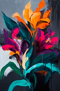 Kleurrijke bloemenmagie van Poster Art Shop