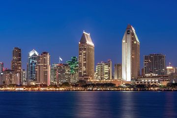 San Diego Skyline - At The Blue Hour by Joseph S Giacalone Photography