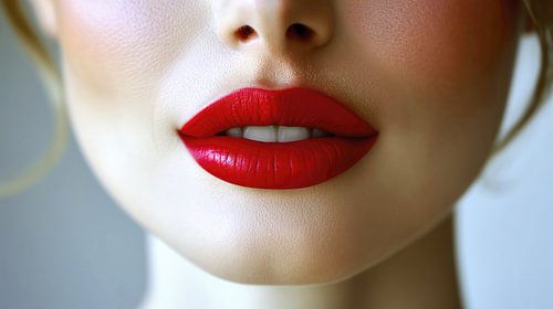 Vlekkeloze rode lippen