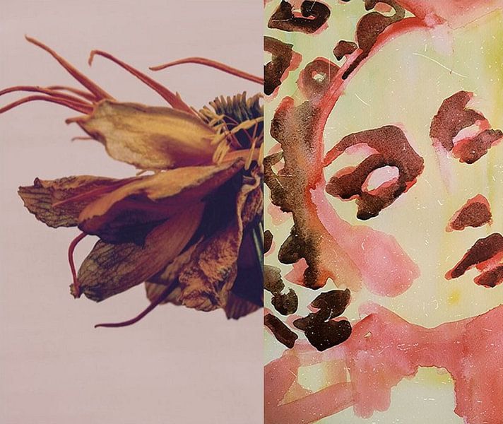 Flora Collage Letzter Tanz von Helia Tayebi Art