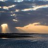 Sonnenuntergang auf dem Wattenmeer von Annie Snel
