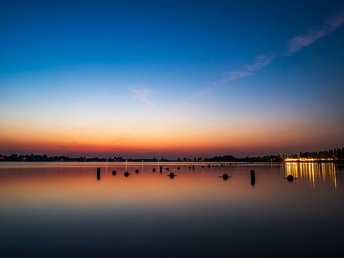 Le Haarrijnseplas après le coucher du soleil