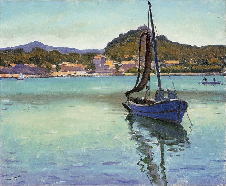 Kleines Boot in der Bucht von Porquerolles, Albert Marquet von Atelier Liesjes