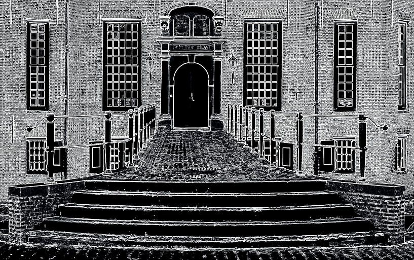 Ingang kasteel Heemstede digitaal bewerkt van Jose Lok
