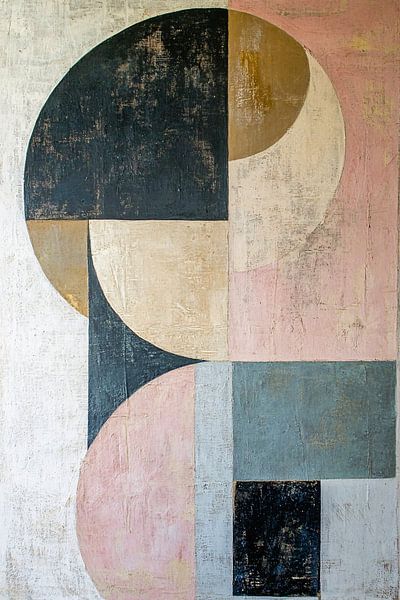 Abstract geometric artwork in pastel by Art & Soul Creations