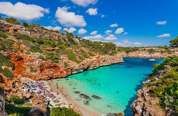 Beautiful island scenery, idyllic seaside of Calo des Moro beach by Alex Winter