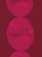 Leuchtendes Neon-Pink und Merlot. Formen. Bunte abstrakte Kunst.