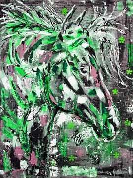 Groene Geest Paard van Kathleen Artist Fine Art