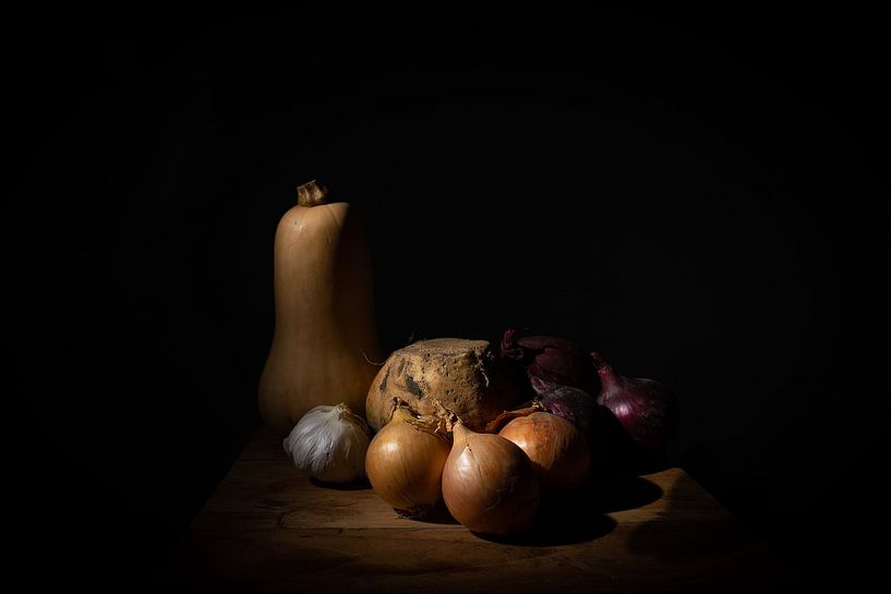 Stilleven met pompoen van Jurgen van Hest