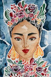 Frieden - girl with a flower crown von Melismart