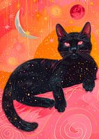 Schwarze Katze im Weltraum 4 #Katze