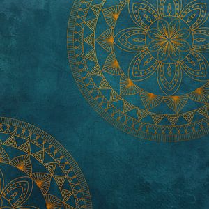 Teal and Tan Mandalas