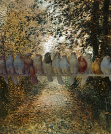 August Renoir - Im Wald mit Vogelbock