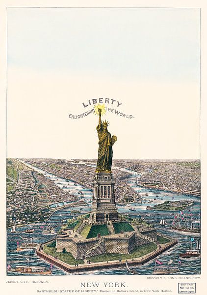 Vintage Freiheitsstatue New York von Hello Pompoyo