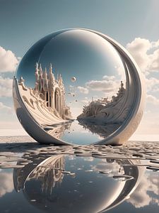 Surrealismus Landschaft futuristisch