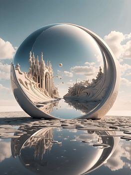 Surrealismus Landschaft futuristisch