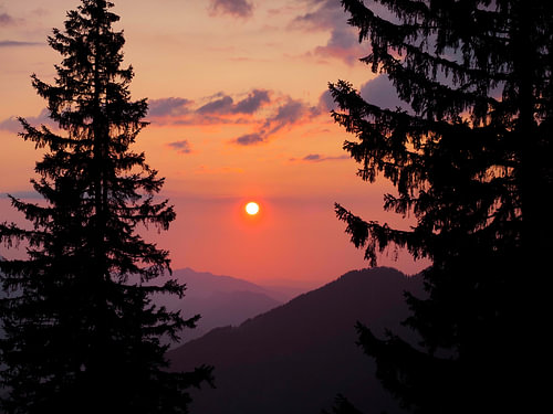 Zonsondergang in de Lechtaler Alpen