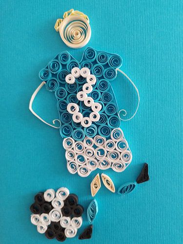 Papierfiligran ' Die Kunst des Rollens ' von Jeanne van Muijen