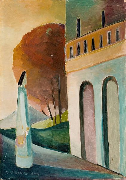 Ole Kandelin - Aan de poort van een paleis (1943) van Peter Balan