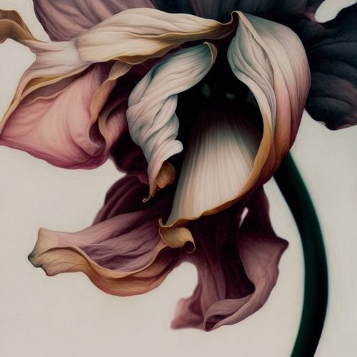 Composed flowers in pastel