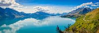 Route langs Lake Hawea, Nieuw Zeeland van Rietje Bulthuis thumbnail