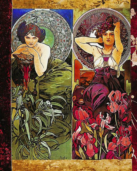 Alfons Mucha's summer women. by Ineke de Rijk