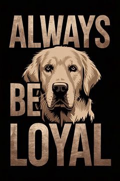 Dog with inspirational text Always Be Loyal by Art & Soul Creations