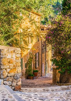 Idyllic old village of Deia on Majorca, Spain Balearic islands