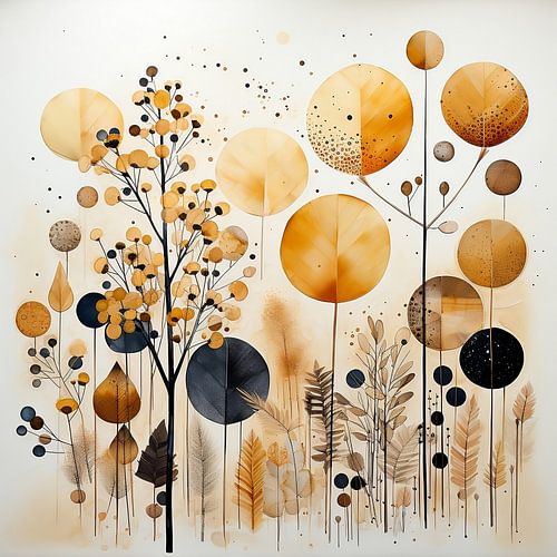 Botanische Serie: gold/gelb (8)