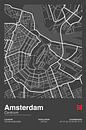Stadskaart Amsterdam van Walljar thumbnail