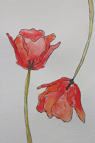 Strahlende Tulpenblüte 🌷🌷🌷 von Anja Zinken Bertens