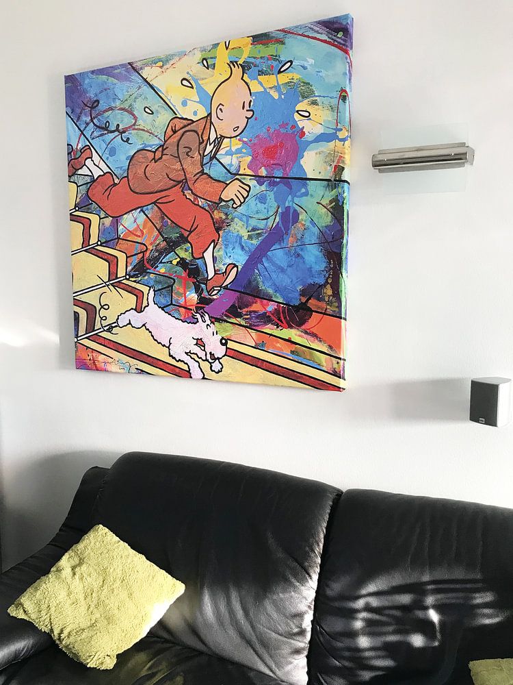 Tintin und Bobbie von der Treppe, von Frans Mandigers